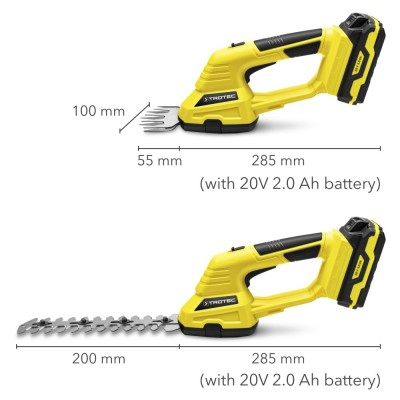 Akumuliatorinės žolės ir krūmų žirklės Trotec PGSS 10-20V