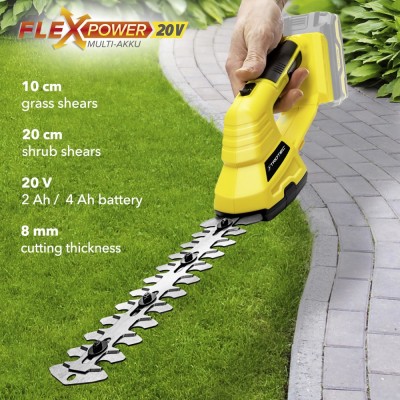 Akumuliatorinės žolės ir krūmų žirklės Trotec PGSS 10-20V