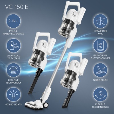 Belaidis dulkių siurblys - šluota Trotec VC 150 E / VC 155 E