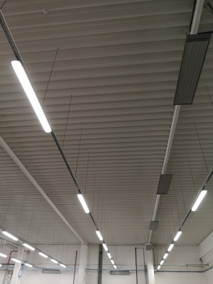 GAMYBOS CECHO ŠILDYMAS SPINDULINIAIS ŠILDYTUVAIS