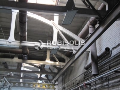 GAMYBOS CECHO ŠILDYMAS SPINDULINIAIS ŠILDYTUVAIS