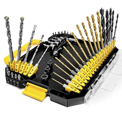 Grąžtų ir sukimo antgalių rinkinys Trotec, 49 vnt. 