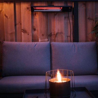 Halogeninis infraraudonųjų spindulių lauko šildytuvas Sunred Dark Smart su WI-FI