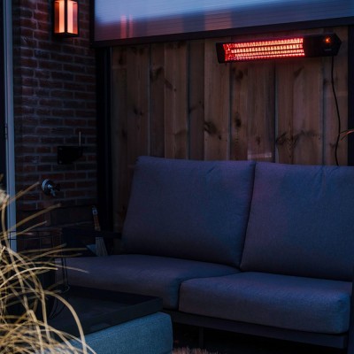 Halogeninis infraraudonųjų spindulių lauko šildytuvas Sunred Dark Smart su WI-FI