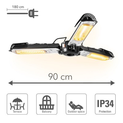 Halogeninis infraraudonųjų spindulių šildytuvas Umbrella IR 2005 SC