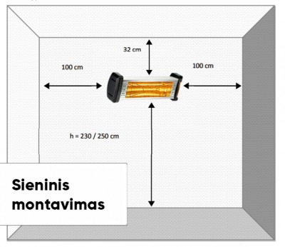 Halogeninis infraraudonųjų spindulių šildytuvas VARMA V301