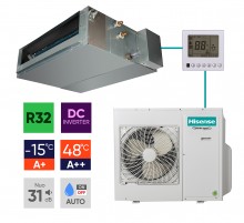 Kanalinių mono-split šildymo-kondicionavimo sistemų Hisense komplektai