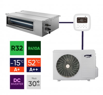 Kanalinių mono-split šildymo-kondicionavimo sistemų Tekno Point komplektai