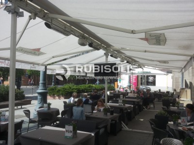 Kavinės "La Crepe" Gedimino pr. Vilniuje terasos šildymas