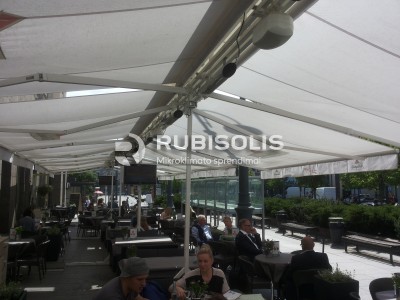 Kavinės "La Crepe" Gedimino pr. Vilniuje terasos šildymas