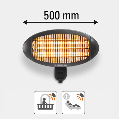 Kvarcinis infraraudonųjų spindulių šildytuvas Trotec IR 2000 S