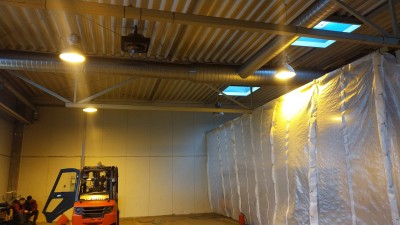 ORO SODINTUVŲ NAUDOJIMAS GAMYBOS PATALPOSE