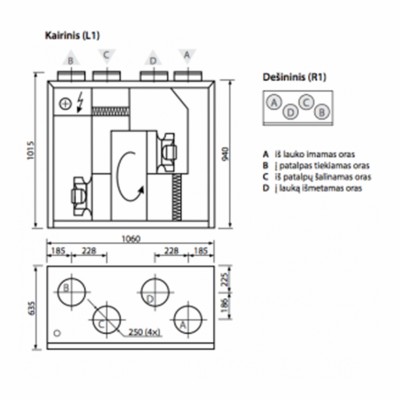 Rekuperatorius Domekt R 500 V 