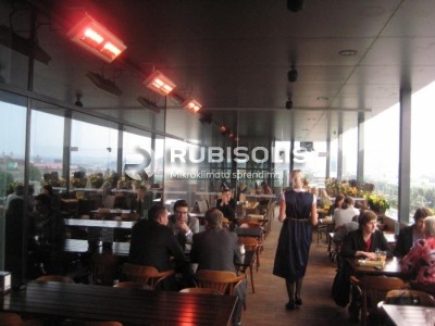 RESTORANO CARSKOJE SELO TERASOS ŠILDYMAS VILNIUJE (ŠILDYTUVAI VARMA TEC)