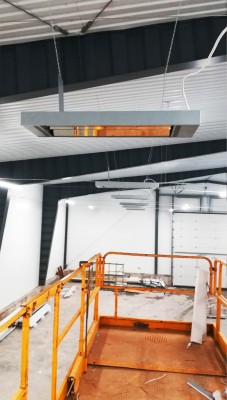 SANDĖLIO ŠILDYMAS TENINIAIS ŠILDYTUVAIS