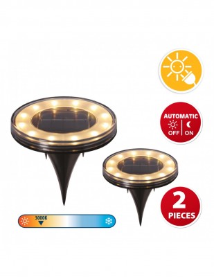 Saulės energija įkraunamas LED lauko šviestuvas Enterprise, 2vnt