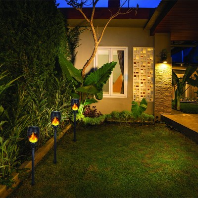 Saulės energija įkraunamas LED lauko šviestuvas su liepsnos efektu Olympia XL, 2 vnt