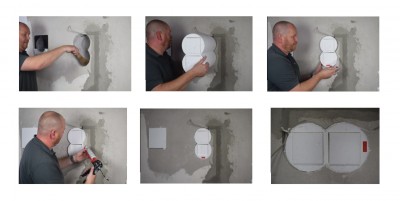 Sieninis dvisrautis mini rekuperatorius AirUnit Gemini