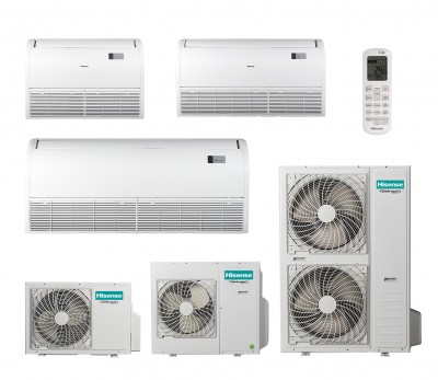 Sieninių-lubinių mono-split šildymo-kondicionavimo sistemų Hisense komplektai